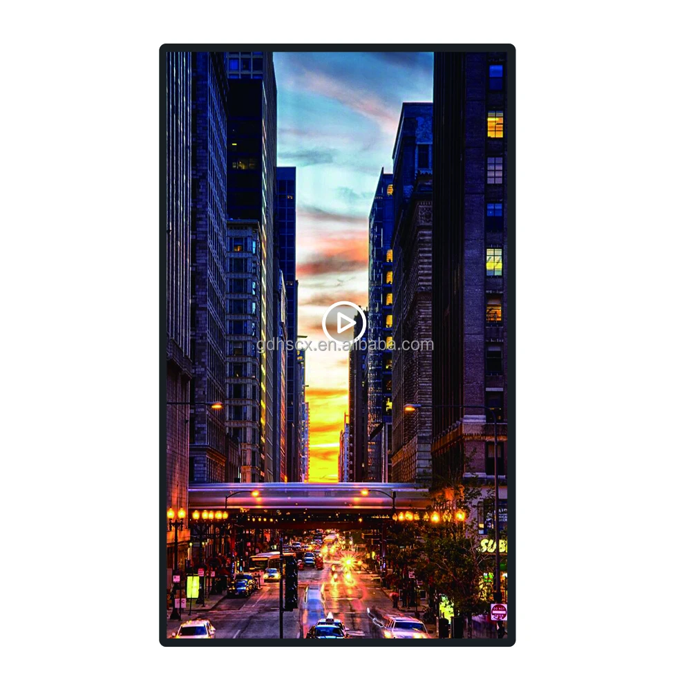 19 22 24 27 43 50 55 65 inch menu board smart display touch interactive screen advertising media player with round corner