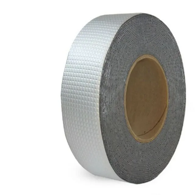 Flame Retardant Aluminum Foil Butyl Rubber Stickers Weather Stripping Tape For Roof Home Building Air Conditioner Pipe Repair