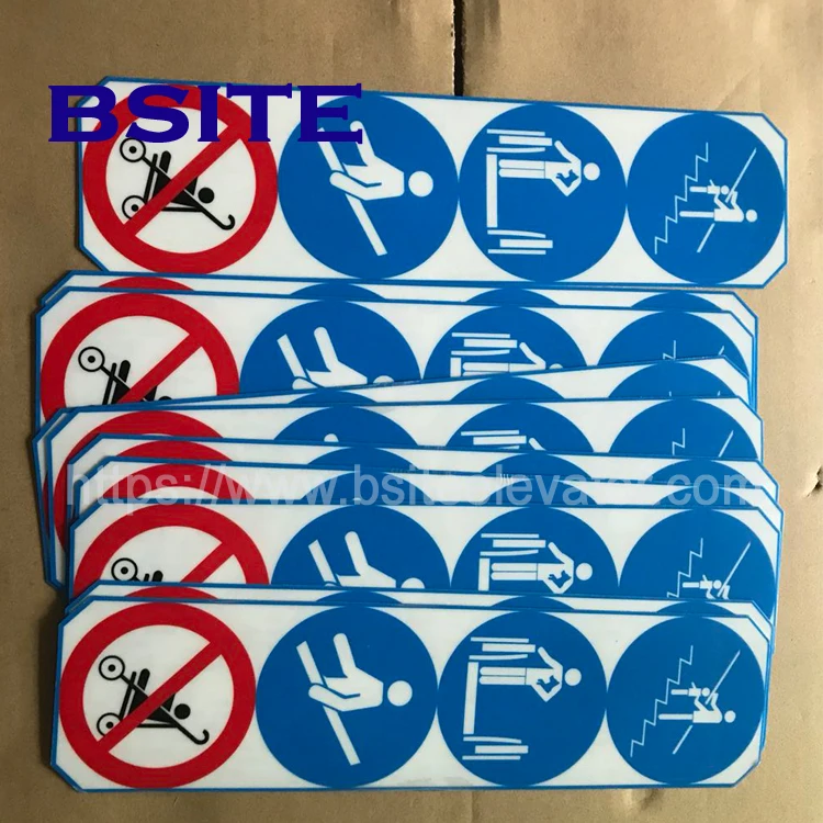 Thys*en Escalator Safety Warning Reminder Sign Education Sign Original Waterproof Super Strong  Signs