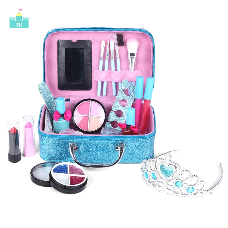 Princess Toys Play House Children Toy Girl Simulation Cosmetics Storage Box Washable Dressing Makeup Toys Set