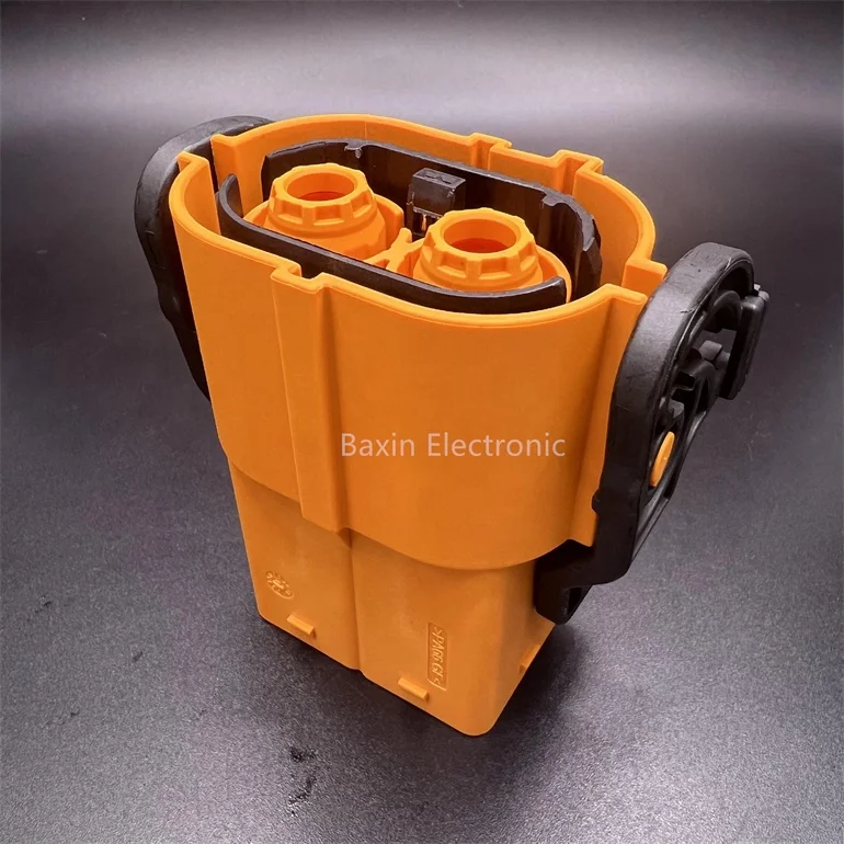 ST524000 Orange color High voltage high amps 8mm two core straight new energy vehicle plug