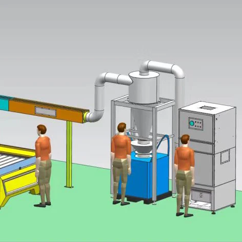 2024 New Vertical Pulse Anti-blow Cabinet industrial cyclone dust collector for CNC laser vacuum cleaner