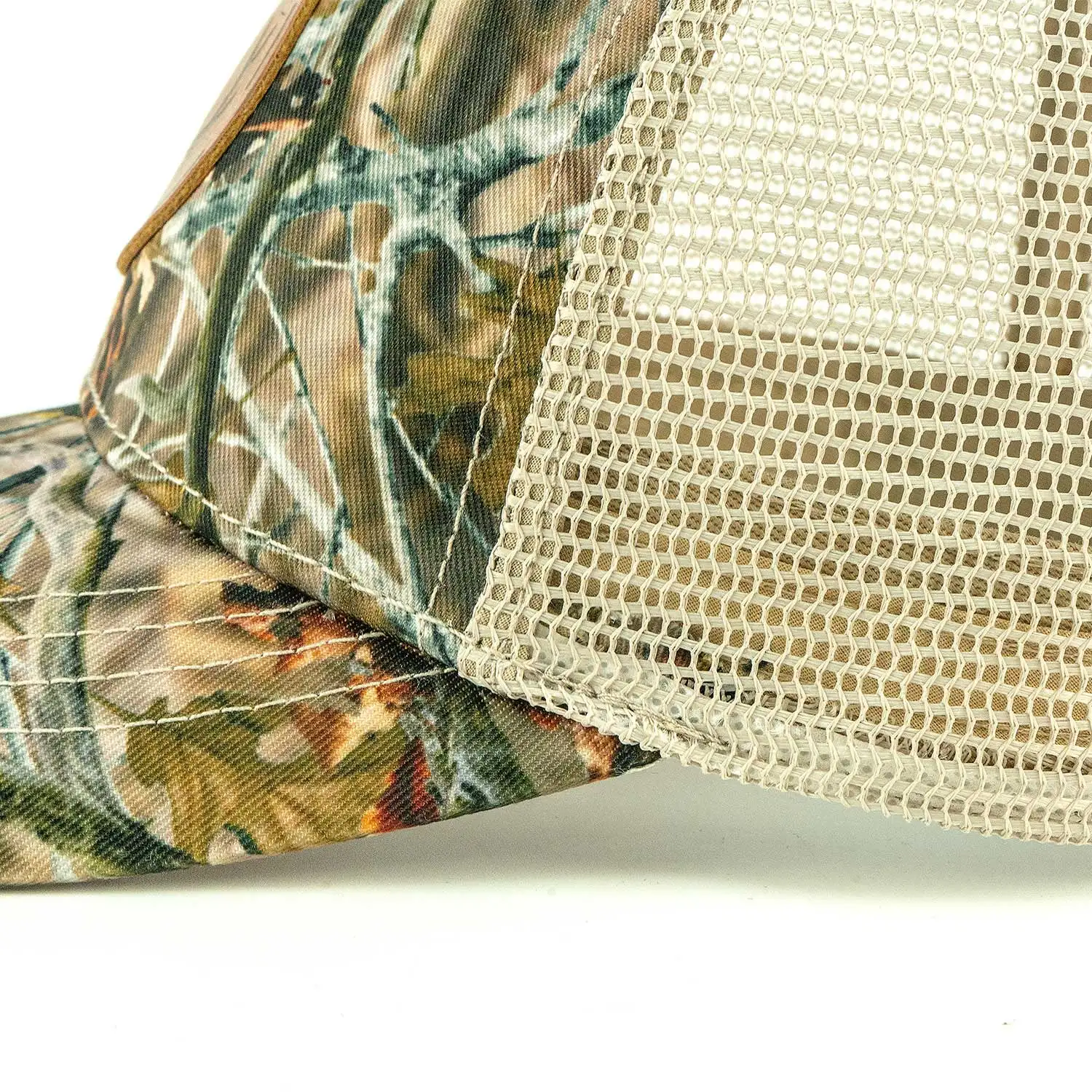 Top Selling Camo Baseball Hats 6 Panels Sunshade Absorb Sweat Hunting Caps Trucker Hats With Back Mesh