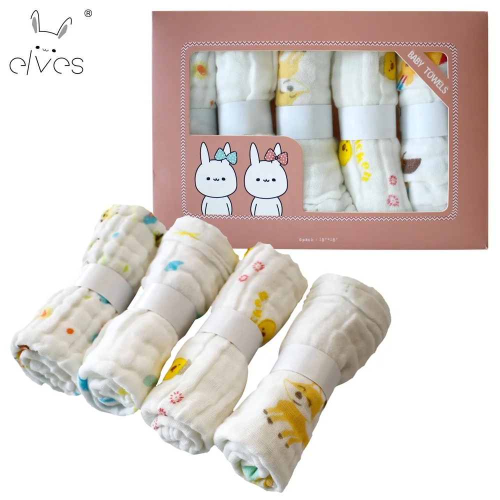 100% Cotton Baby Handkerchief Gauze Muslin Square