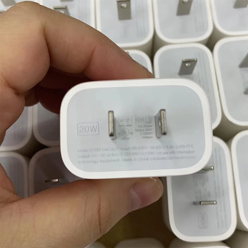 Original PD Charger For iPhone 12 US EU UK Plug 18W Fast Type C Apple 20w usb-c Power