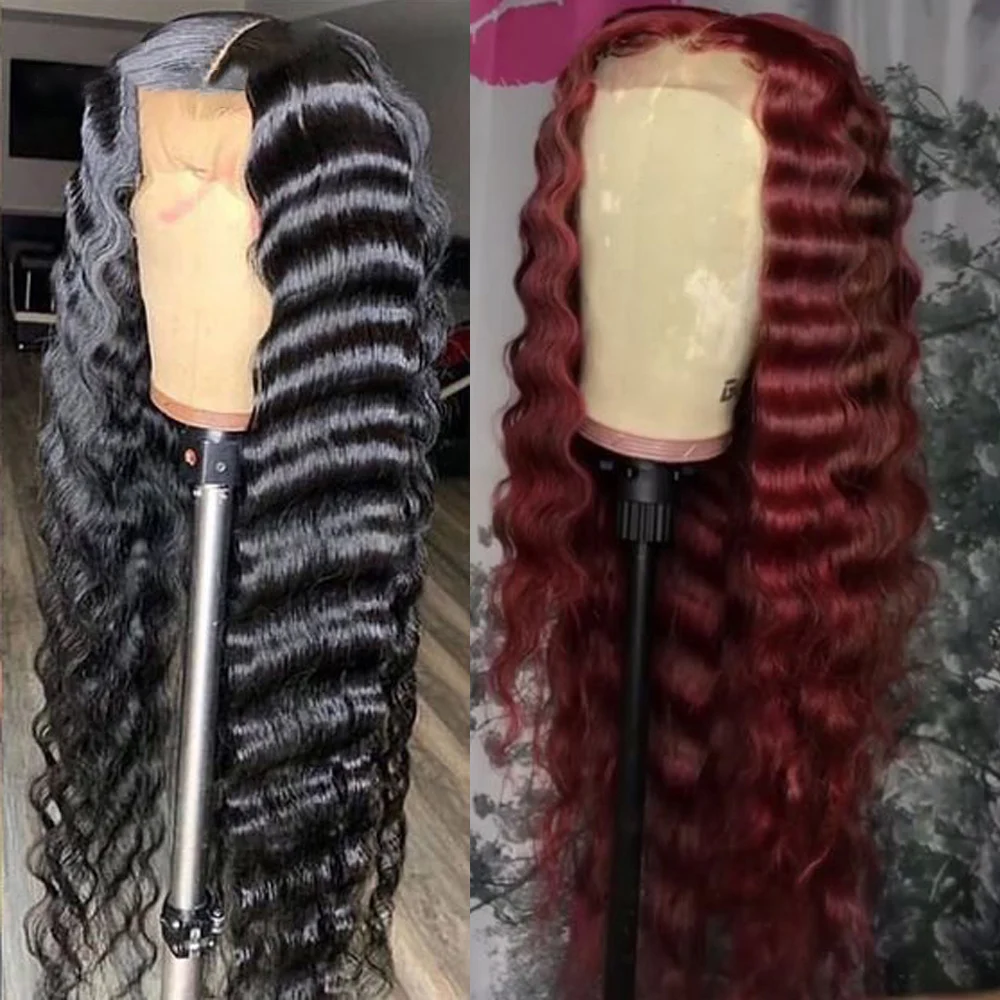 
Cuticle Aligned Virgin Indian Hair Raw Unprocessed Lace Frontal Wig Loose Deep Wave For Black Women Human Hair Lace Front Wigs 