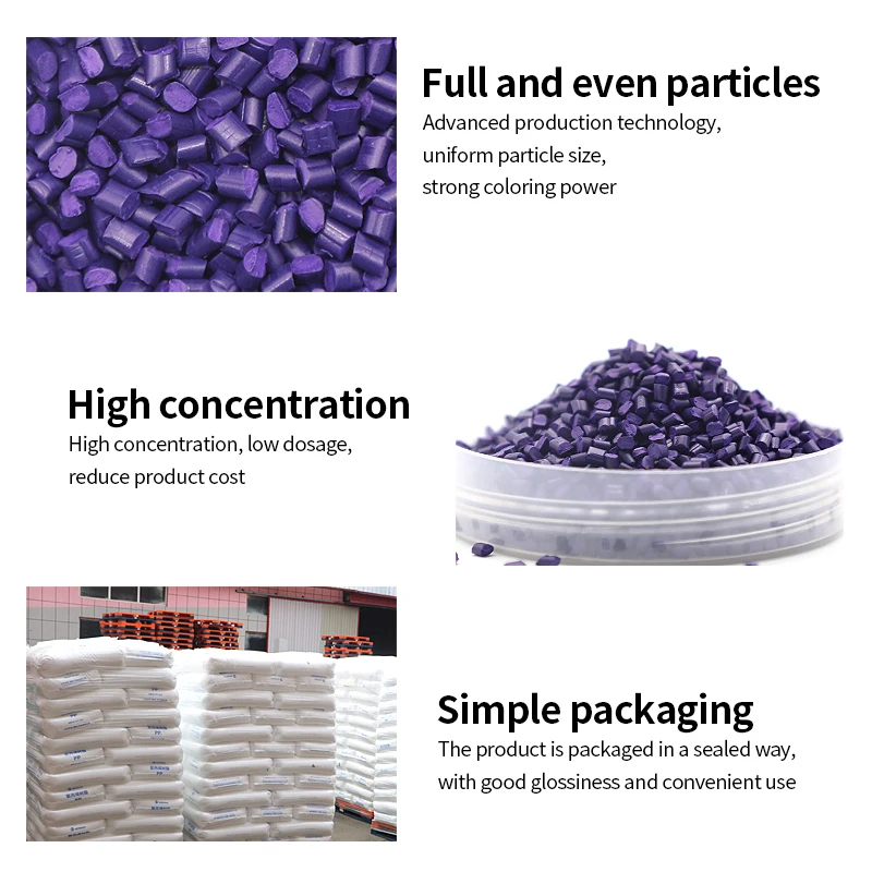 Purple Masterbatch Producer Pe Pp Pet Pla Abs Purple Plastic Masterbatch/color Master Batch Manufacturer