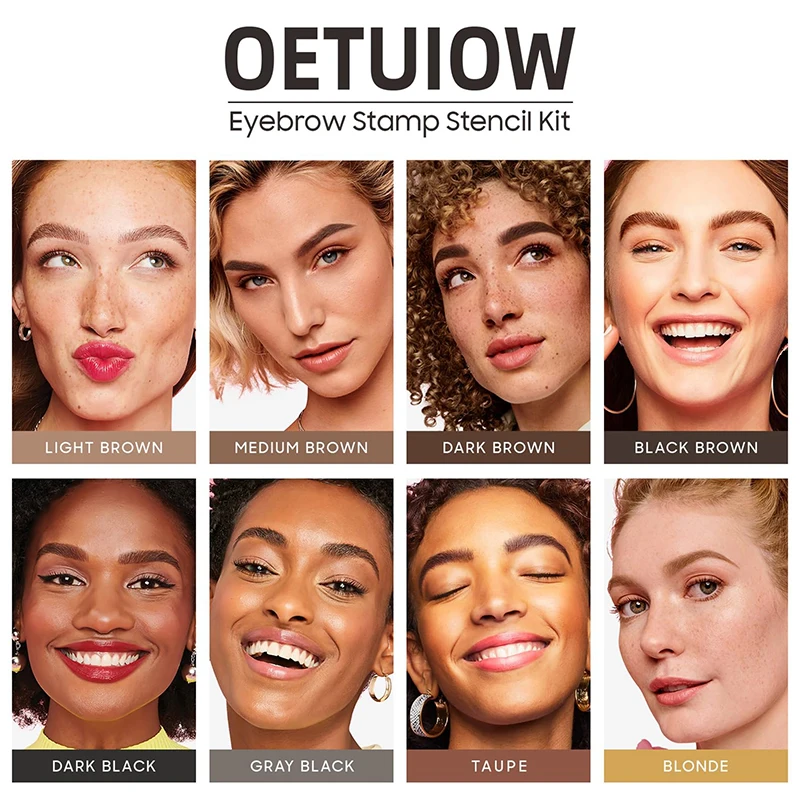 Lazy Quick Seal Sculpting Set Eyebrow Printing Eyebrow Enhancer Powder Highlighter Brow Tools Lash Tint With Eyebrow Stencils