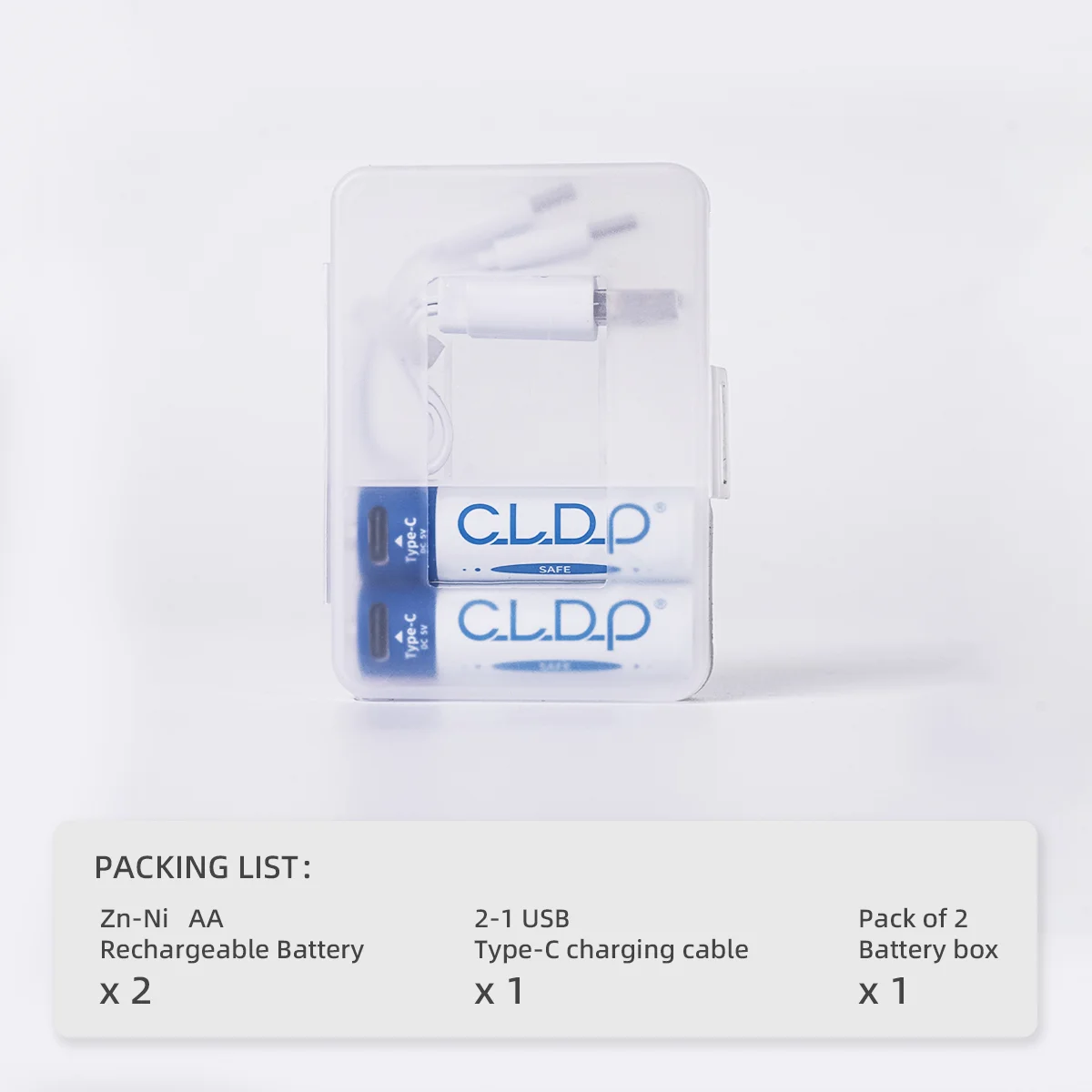 Logo OEM Zn-Ni USB rechargeable batteries 2pack 1.5v 1.6v 2000mWh AA 500mWh AAA type-c port chargeable battery