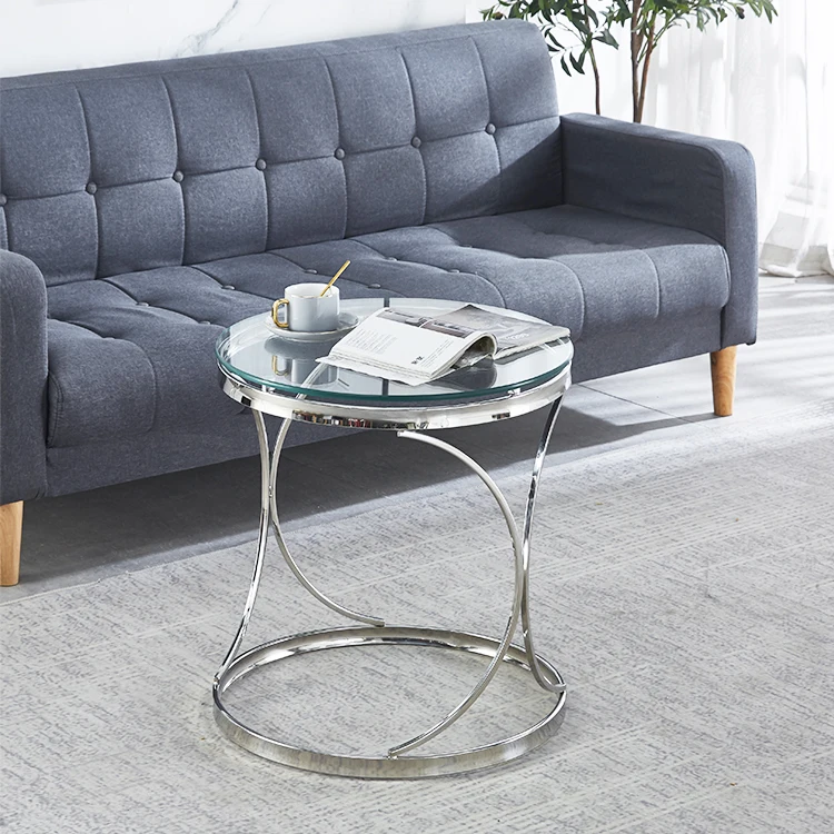 Бесплатный образец золотой мраморный высокий металлический современный круглый зеркальный журнальный столик из нержавеющей стали