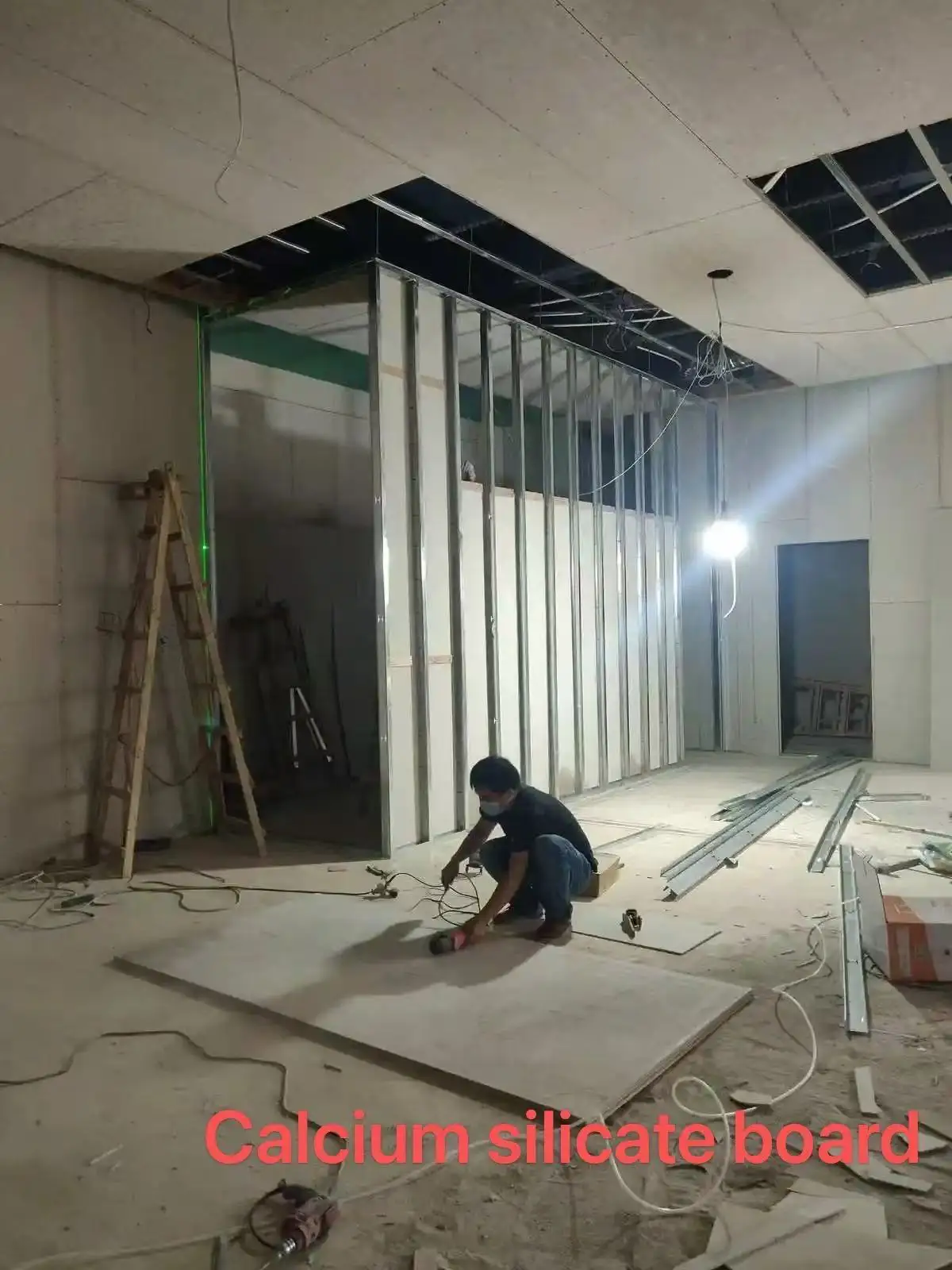 High density calcium silicate board for light steel keel partition wall and  Ventilation duct wrapping