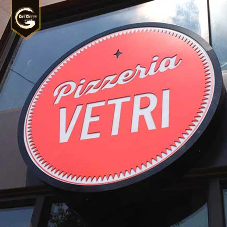 Best price outdoor  circle LED advertising light box letters wall mounted led logo printed round light boxes with brackets