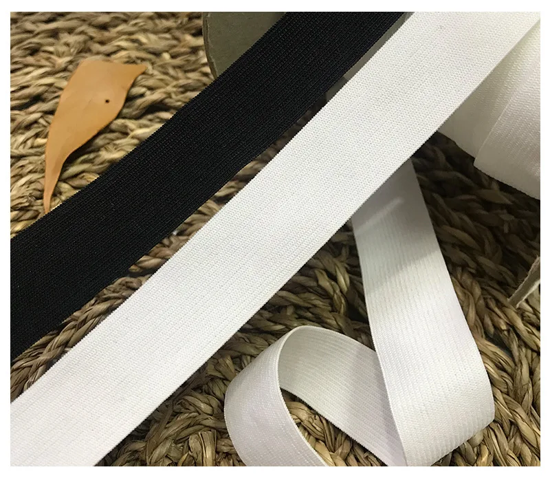 High-quality elastic belt factory direct supply spandex white 0.3-8CM crocheted flat elastic thin soft elastic belt