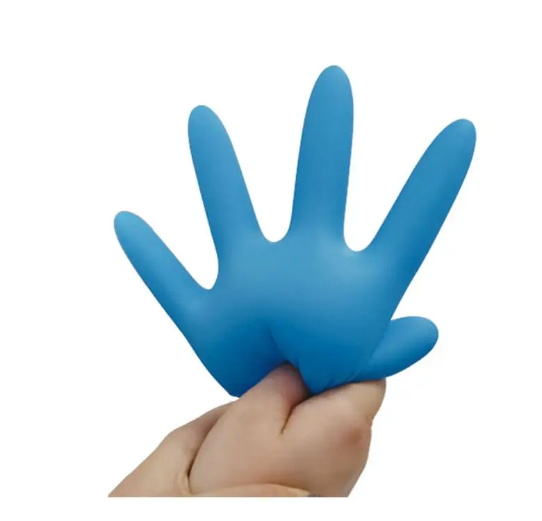
Powder Free Nitrile Disposable Gloves Blue Factory Hot Examination Gloves 