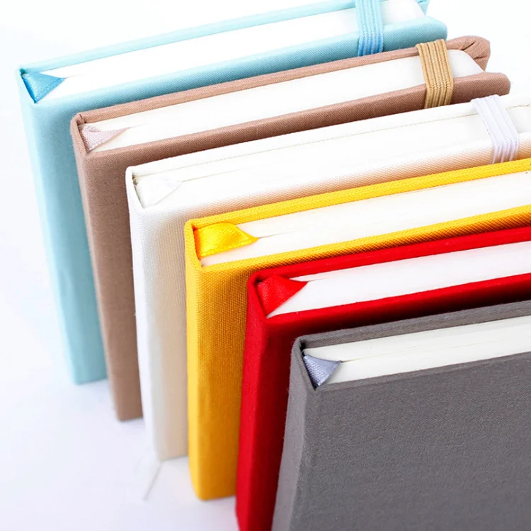 Wholesale custom Logo Hard Cover Journal Recycled Paper Planner Writing Blank Fabric Cover Notebook