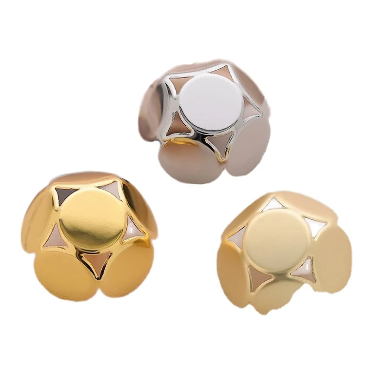 Vintage European Five-Pointed Star Metal Buttons High-End Shank Plating Suit Jacket Trench Cashmere Coats Decorative Buckle