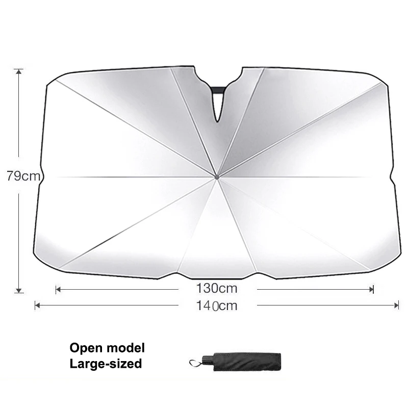 Factory custom logo outdoor sun protection car front windshield sunshade