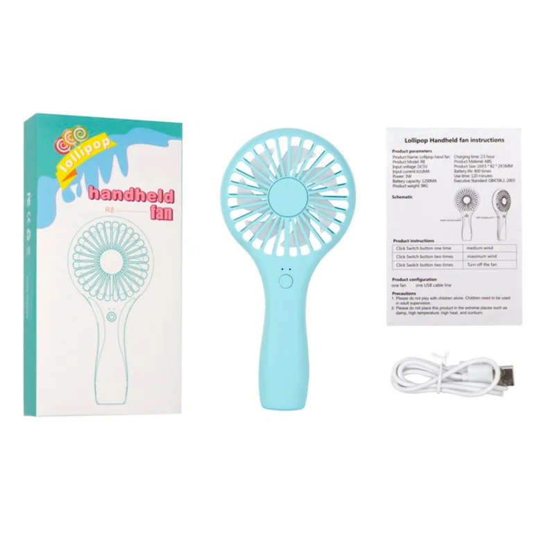 OEM Mini Handheld Fan Battery Operated Small Personal Portable Speed Adjustable USB Rechargeable Fan Cute Powerful Fan M-545