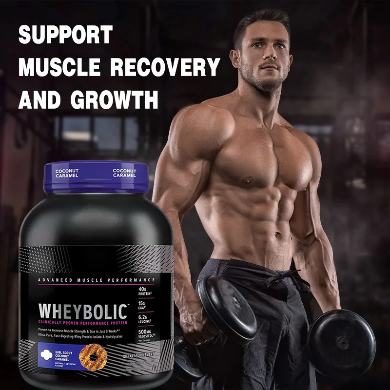 Custom Sports Supplements Serious Mass Coconut Caramel Flavor Vegan Whey Protein Powder