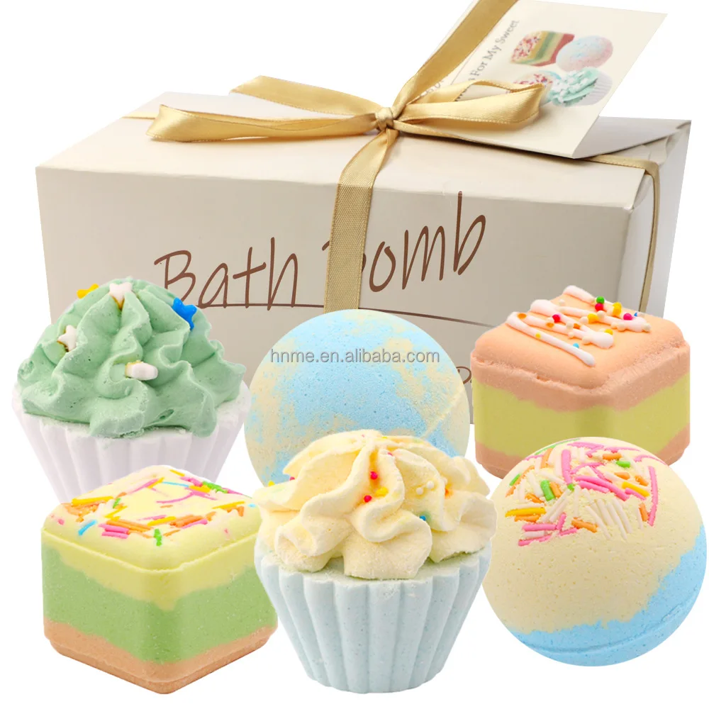 Manufacturers gift boxed bath salt milk bath ball explosion salt multi-bubble ball essential oil cake bath salt holiday gift