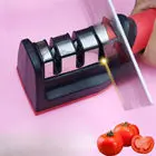 4 in 1 Manual Knife Sharpener Household Diamond Steel Kitchen Accessory with 4 Stages Multi-Task Handle