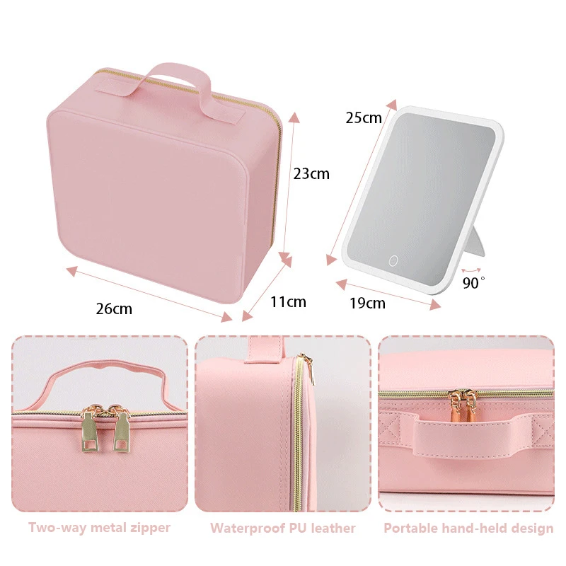 Travel Makeup Storage Bag Custom Logo Portable Organizer Pouch Waterproof Zipper Cosmetic Bags & Cases