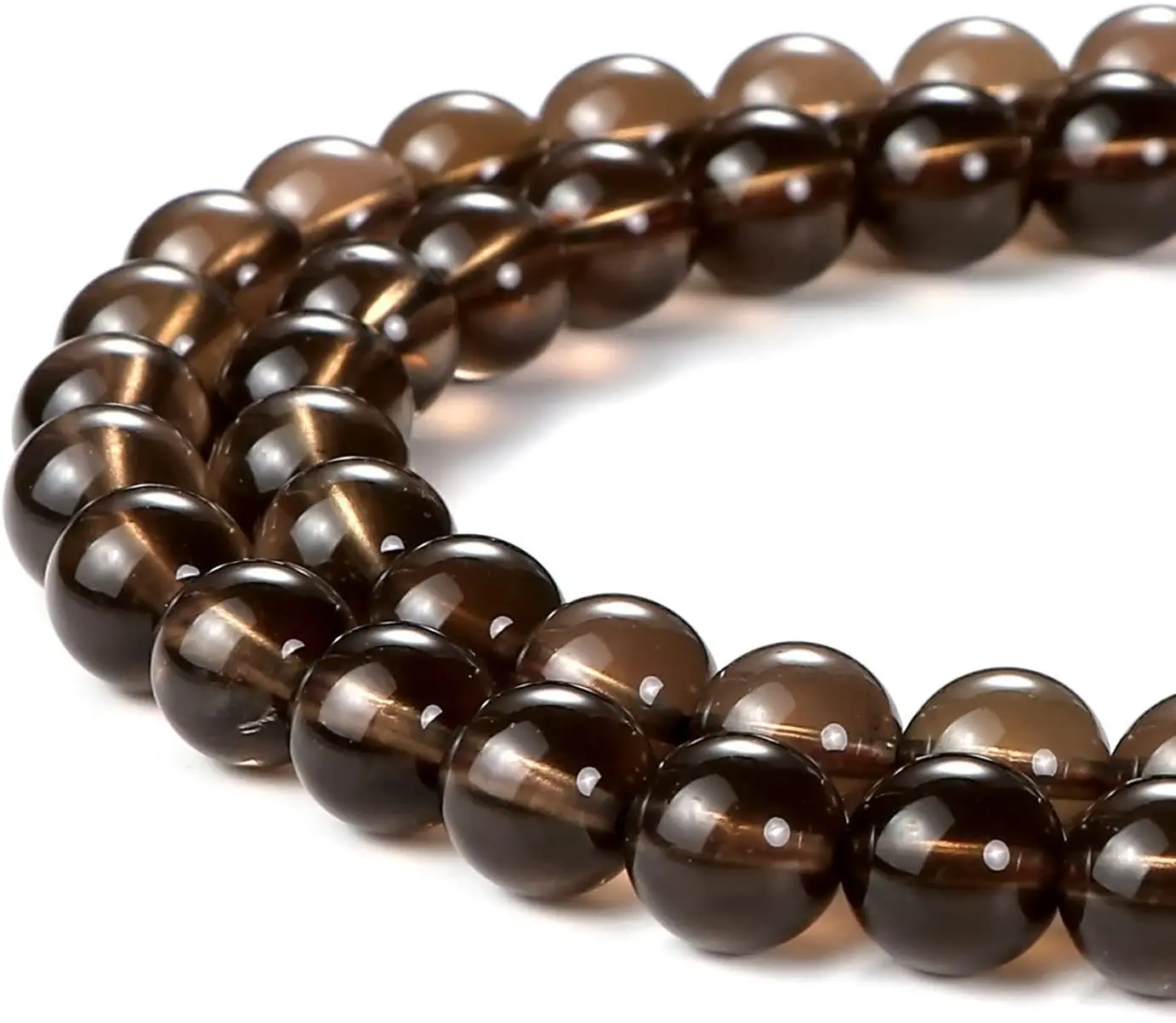 Natural Smoky Quartz Beads Round Gemstone Loose Beads