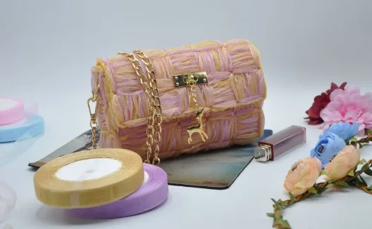 Mesh Plastic Canvas Sheets Ribbon Set for DIY Craft Shoulder Bags, DIY Knitting Crochet Bags Kit