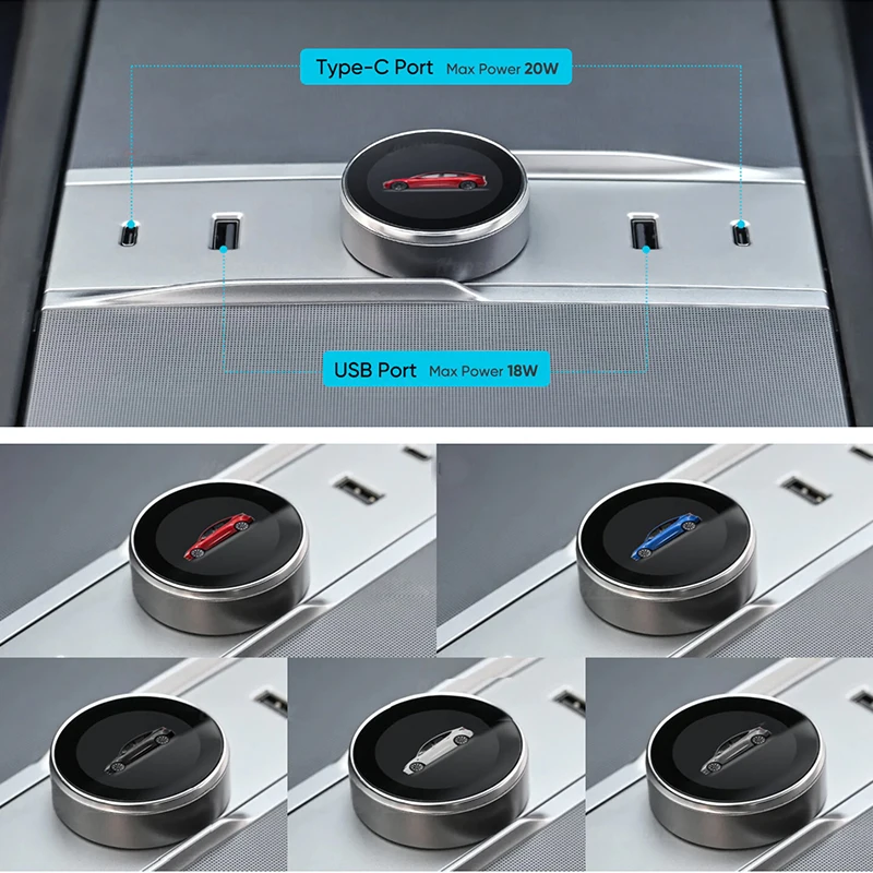 ming AO Tesla redesigns intelligent rotary shift base Model 3 exclusive with display and fast charging port