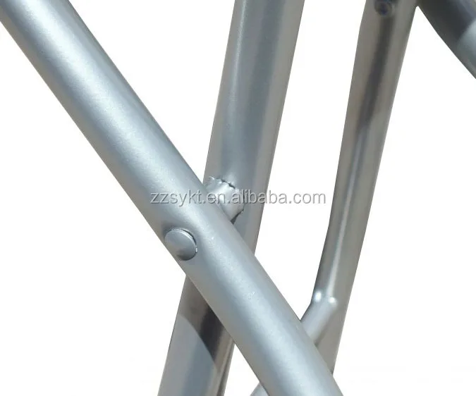 Zhangzhou factory wood folding stools with metal legs wholesale