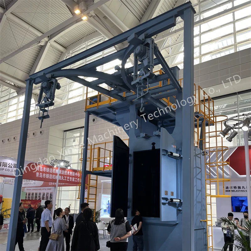 Qingdao Xinke Q37 Series Double Hook Chain Shot Blasting Machine/Spinner Hanger Type Shot Blasting Machine