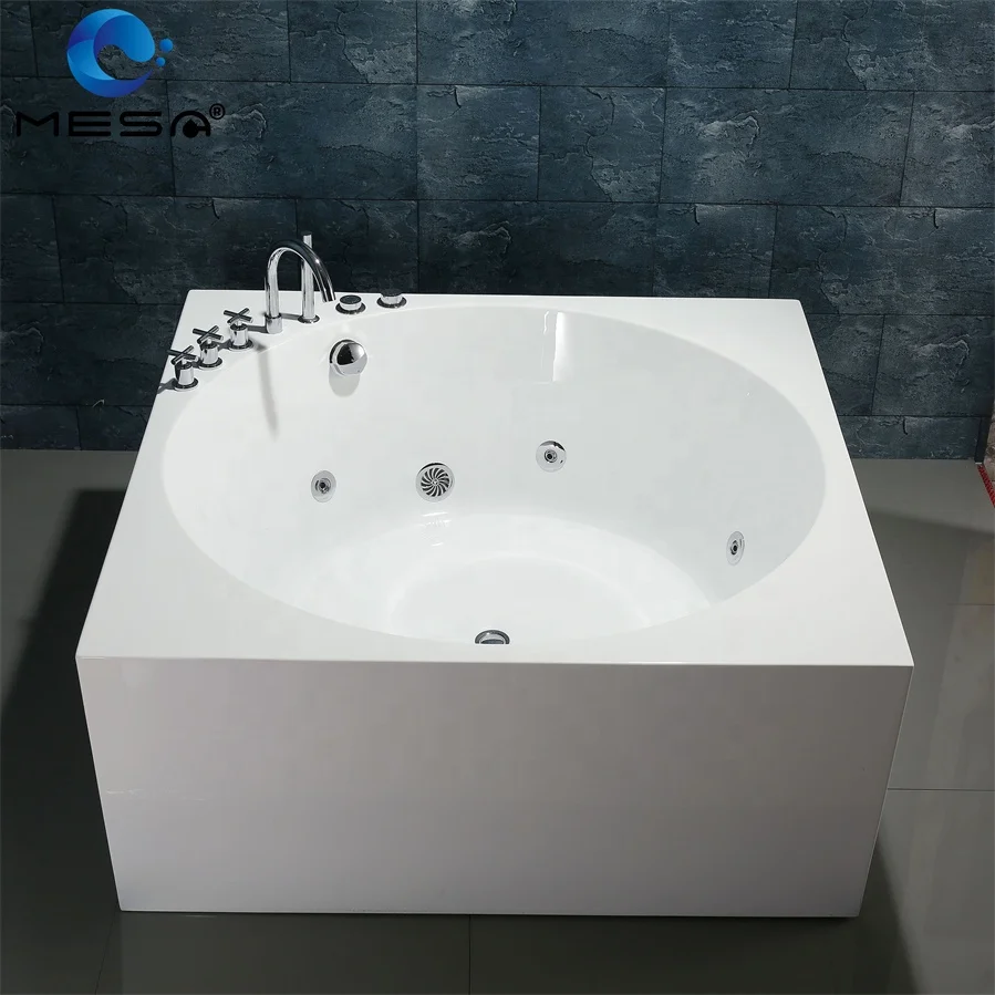 2023 new small freestanding tub square deep spa bathtubs with shower for sale