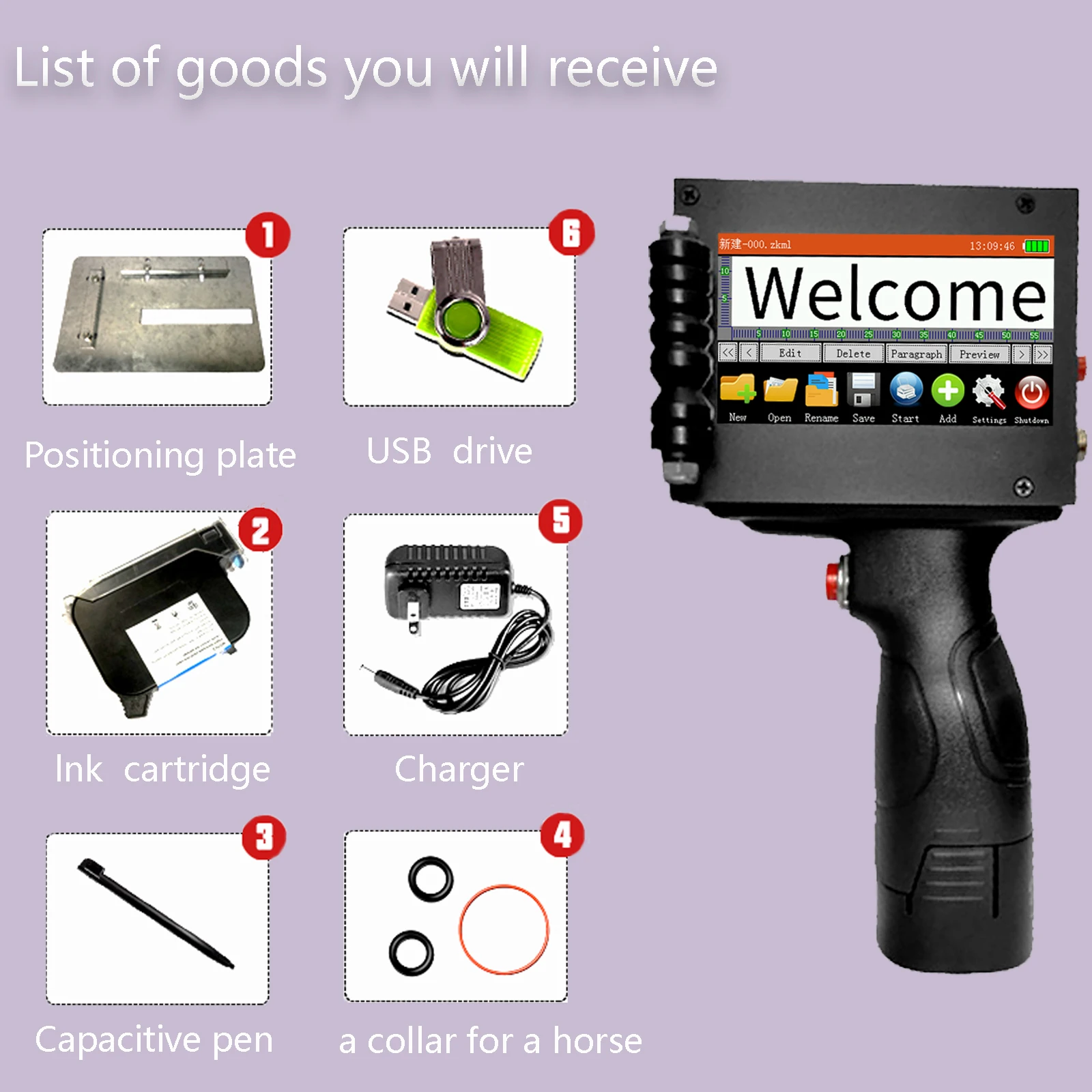 2021 new design ZK1680 industrial portable inkjet printer