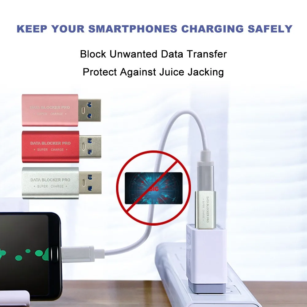 Super Charger  5V-20V 2A-5A GE04 Metal USB 3.0 Data Blocker Pro with Custom Logo Printing