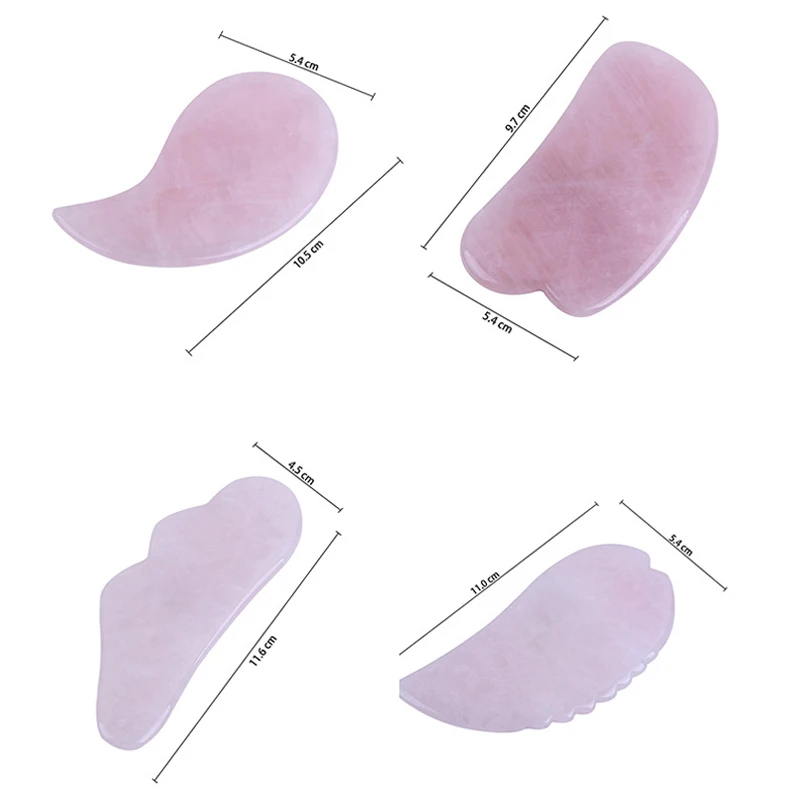 High Quality Rose Quartz Gua Sha Tool Custom Authentic Jade Guasha Massager Body Roller Butterfly Gua Sha Tools Wholesale