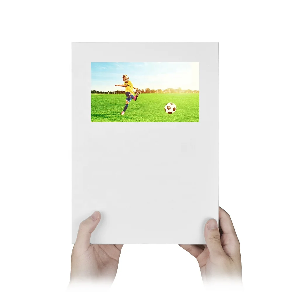 По индивидуальному заказу корпоративных творческих 7 дюймов в твердом переплете цифровой ЖК-экран видео брошюра видео поздравительная открытка