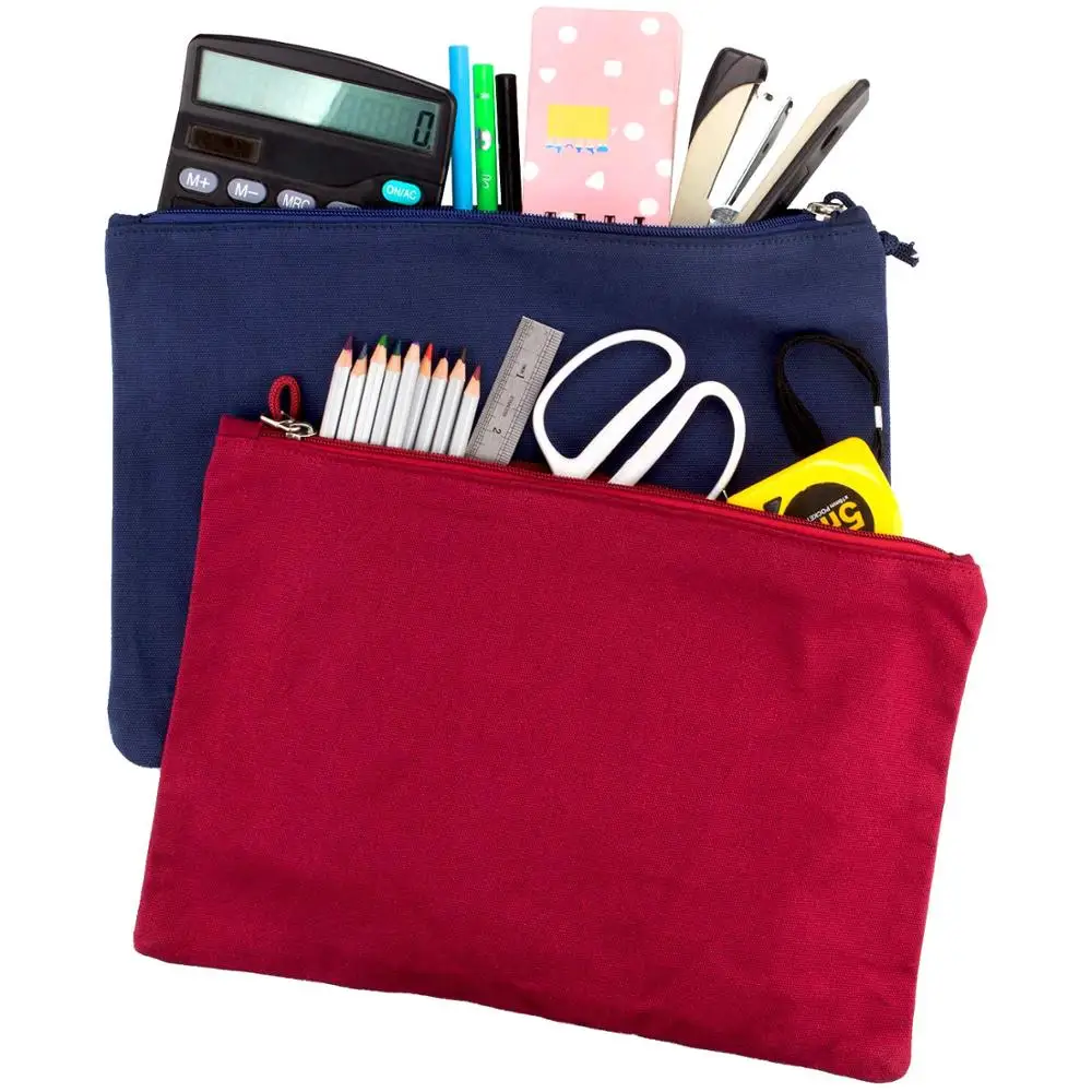 Косметичка из хлопчатобумажной ткани, индивидуальная хлопчатобумажная Холщовая Сумка На Молнии