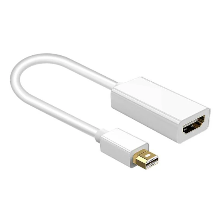  Переходник Mini DisplayPort-HDMI конвертер DP(Thunderbolt)-HDMI позолоченный шнур совместимый с MacBook Pro DisplayPort to HDMI адаптер кабель DP (Порт Thunderbolt совместимый) к AV HDTV папа женскому адаптеру для Mac Book