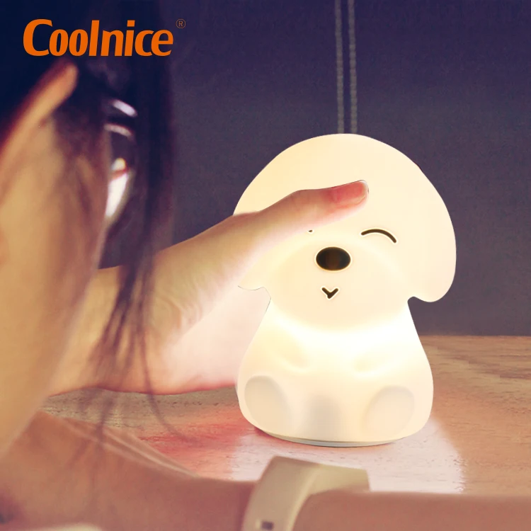 2021 Amazon Christmas Gift Usb Rechargeable Touch Night Light Multicolor Led Light Silicone Gel Night Lamp