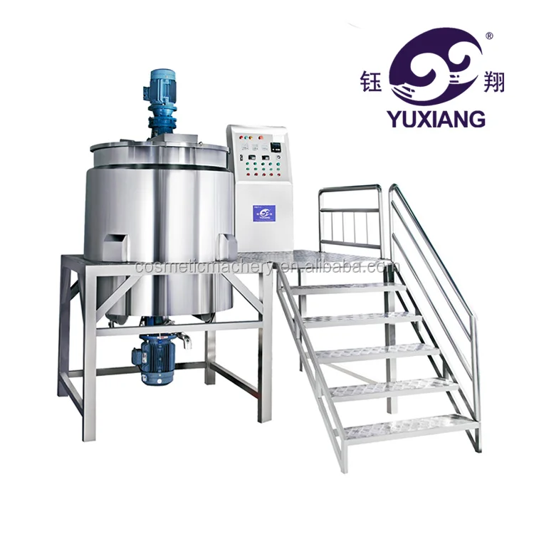 Yuxiang Cosmetic Mixer Stainless Steel High Shear Liquid Washing Blender  Mixing Tank With Agitator
