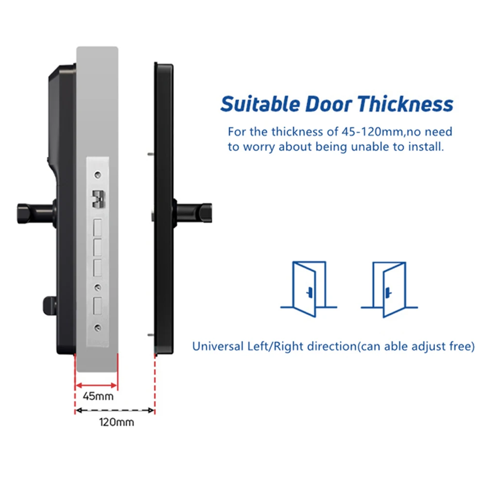 Elock ES237F oem Tuya Safety Smart Lock Wifi electronic door handle security fingerprint smart lock with Camera