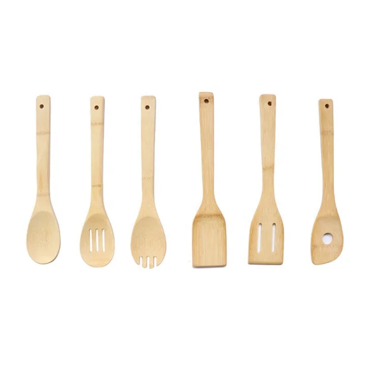 Bamboo Kitchen Utensil Set - Bamboo Wooden Spoons For Cooking - And Spatula