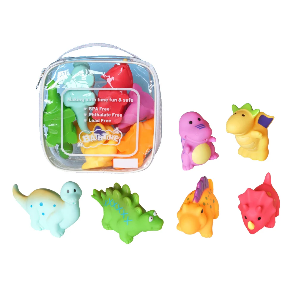 Shantou 6PCS Spray Water Spray Baby Mini Dinosaur Set Bath Toys For Kids