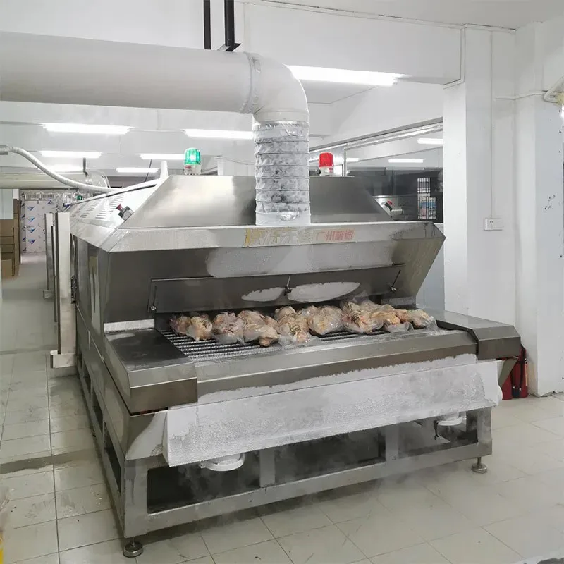 1500kg/h Customized IQF Tunnel Freezer/Industrial IQF Blast Freezer for Fish/Shrimp/Seafood with CE/BV