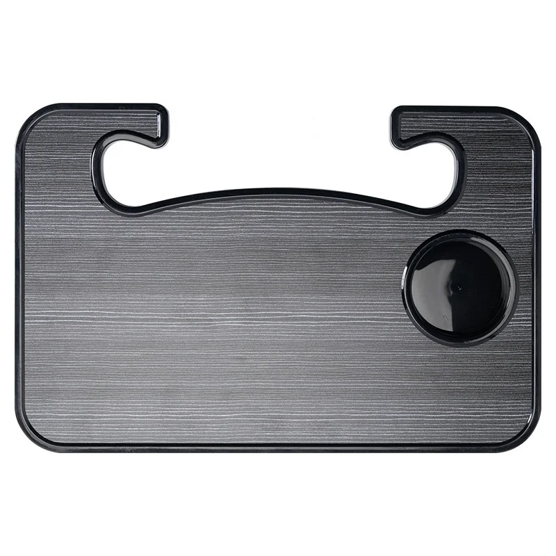 Wood Pattern Portable Laptop Table Tray Car Steering Wheel Auto Desk For Food Eating Steering Wheel Dining Tray