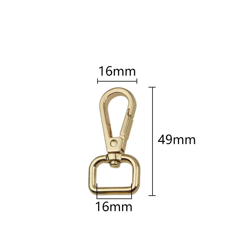 16MM Alloy Bag Accessories Key Chain 10 Color Swivel Lobster Clasp Snap Hook Ring Bag Buckles Hooks Hardware Snap Hook