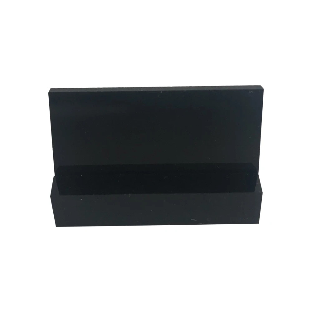 Fair favor price oem custom polish shiny slot black stand acrylic sign holder 8.5 x 11 for jewelry store