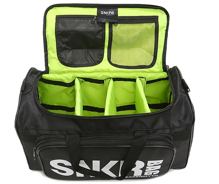 Custom men travel duffle gym bags sneaker bag with shoe compartment