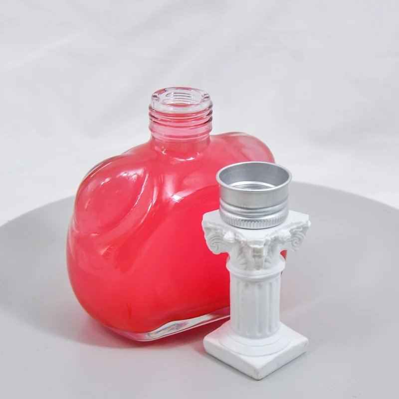 glass wine bottle empty bottle self brewed fruit  beverage juice coffee wine glass with screw metal lid