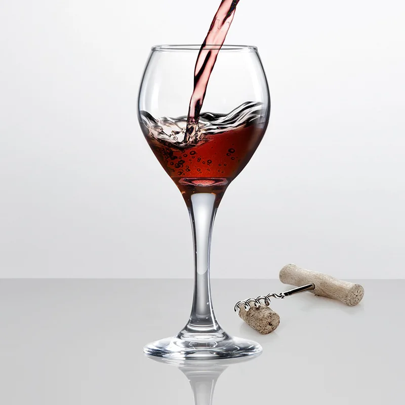 Wholesale Cheap 10oz Crystal Clear Red White Wine Champagne Glasses Goblet For Restaurant Hotel Bar Party Wedding Party